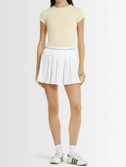 Skort vita media Clemency plissé