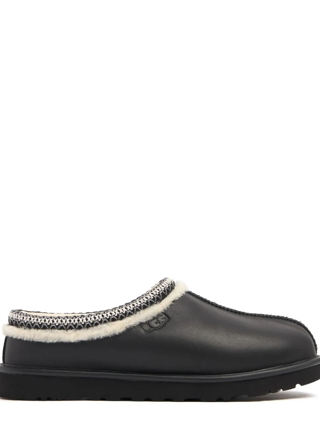 Slipper Tasman in pelle nera