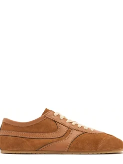 Sneakers in camoscio e pelle