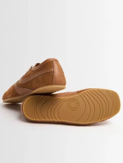Sneakers in camoscio e pelle
