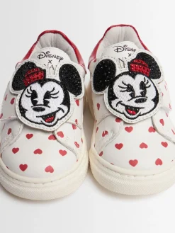 Sneakers Minnie in pelle con strap