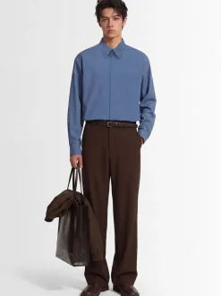 Square pocket oversize shirt
