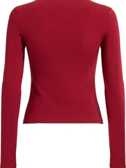 Stretch cotton long sleeve t-shirt