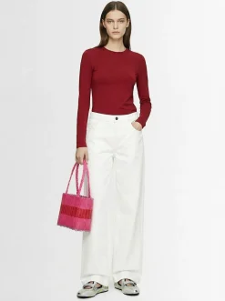 Stretch cotton long sleeve t-shirt