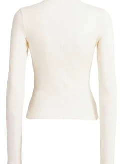 Stretch cotton long sleeve t-shirt