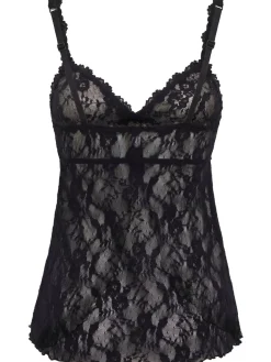 Stretch lace baby doll top