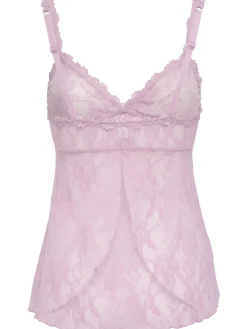 Stretch lace baby doll top