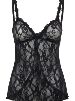 Stretch lace baby doll top