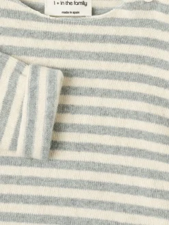 Striped cotton blend jersey t-shirt