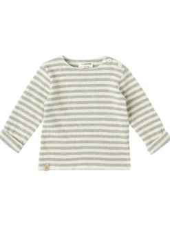 Striped cotton blend jersey t-shirt