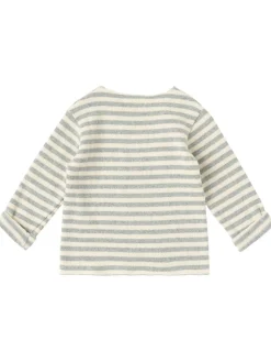 Striped cotton blend jersey t-shirt