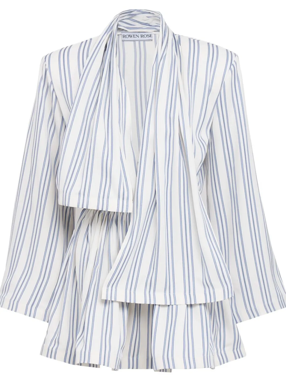 Striped crepe de chine mini dress