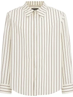 Striped poplin cotton classic shirt