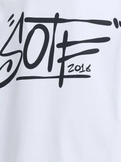 Tag printed cotton T-shirt