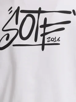 Tag printed cotton T-shirt
