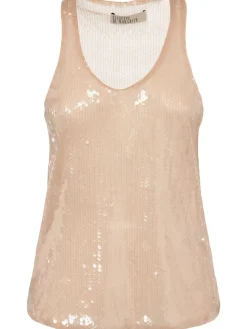 Tank top con paillettes