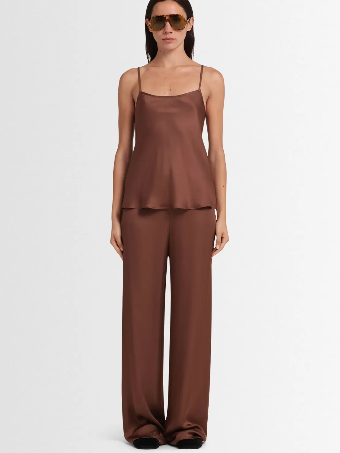Tank top Sienna in raso di viscosa