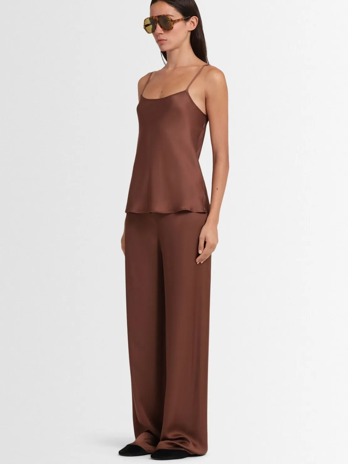 Tank top Sienna in raso di viscosa