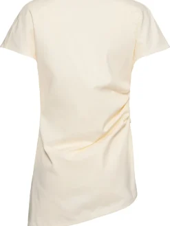 Top asimmetrico in cotone drappeggiato