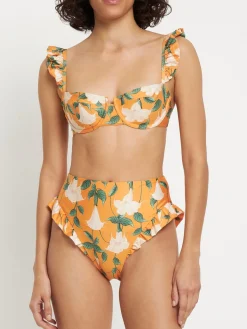 Top bikini Kiwi stampato