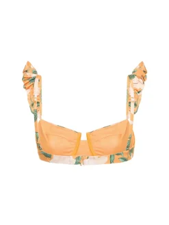 Top bikini Kiwi stampato