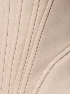 Top bustier senza spallini in lana