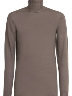 Top collo alto Level in maglia di lana