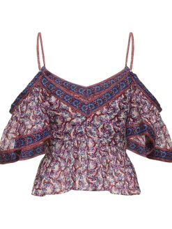 Top Garuva in cotone stampato