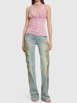 Top in jersey sablé