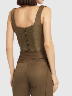 Top in lana drappeggiata