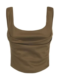 Top in lana drappeggiata