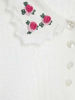 Top in maglia di lana con ricami