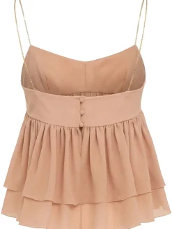 Top in seta georgette