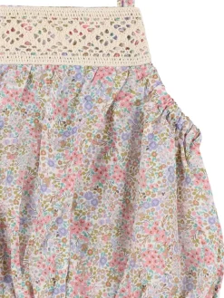 Top in voile di cotone stampato