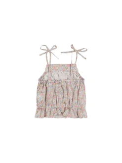 Top in voile di cotone stampato