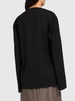 Top sartoriale Cattaleya in lana morbida