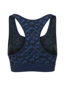 Top senza cuciture jacquard con logo