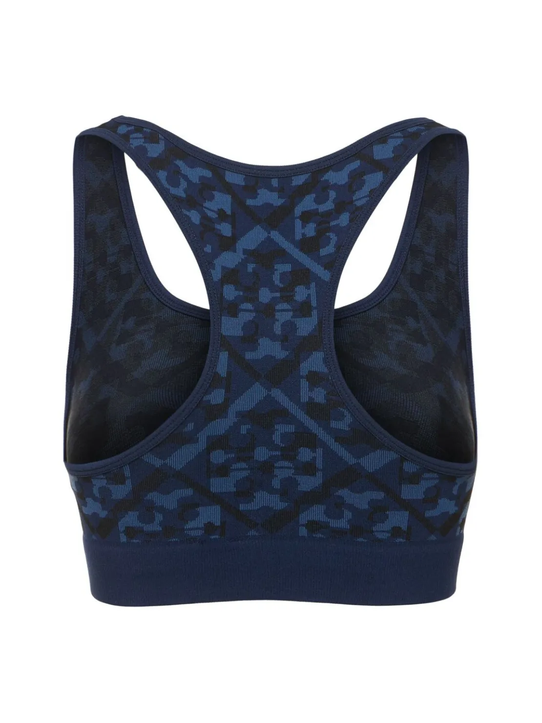Top senza cuciture jacquard con logo