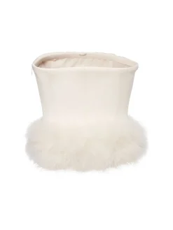 Top senza maniche con piume