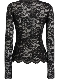Top stretch con pizzo