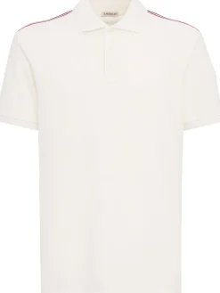 Tricolor-Trimmed cotton polo shirt