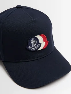Tricolour logo cotton baseball cap