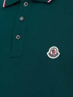 Tricolour-Trimmed cotton polo shirt