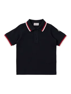 Tricolour-Trimmed cotton polo shirt