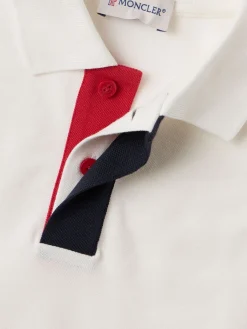 Tricolour-Trimmed cotton polo shirt