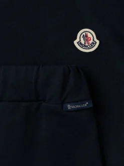Tricolour-trimmed cotton tracksuit set
