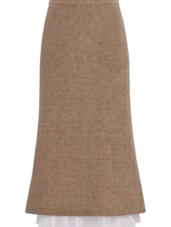 Trionfo linen midi skirt