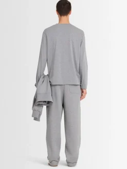 T-shirt a maniche lunghe in jersey di cotone