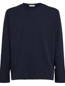 T-shirt a maniche lunghe in jersey di cotone