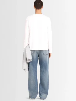 T-shirt a maniche lunghe in jersey di cotone